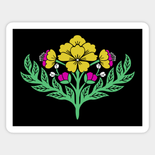 Bold floral damask Sticker